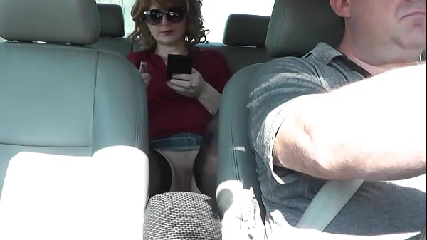 Milf sexy mommy Frina got into taxi and forgot to wear panties under skirt. Taxi driver is watching. Naked in public. Publicly. No panties. Without panties