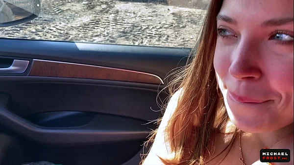 Real Russian Teenager Hitchhiker Girl Agreed to Make DeepThroat Blowjob Stranger for Cash and Swallowed Cum - MihaNika69 and Michael Frost