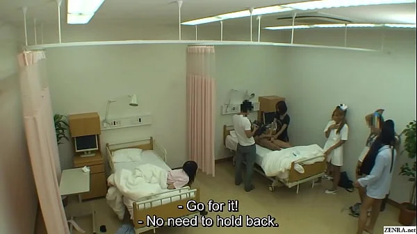 Japanese CMNF naked hospital prank TV show