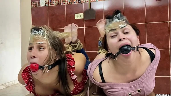 Hogtied Hotties Has Fun Being Two Bound And Gagged Girls In Tight Bondage