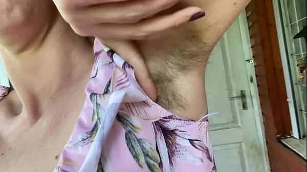 Hairy pussy in skirt fetish video