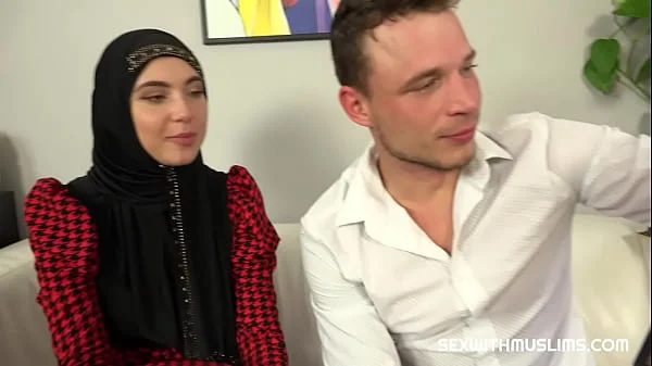 Hot woman in a hijab chose some pictures and some sex