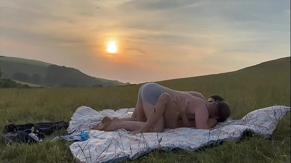 We make LOVE in a PUBLIC field until MILF cums and left with CREAMPIE