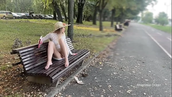 My wife is flashing her pussy to people in park. No panties in public.