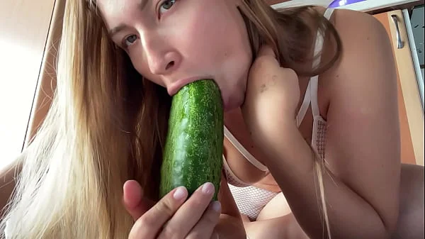 Flirting with a cucumber. Part one!