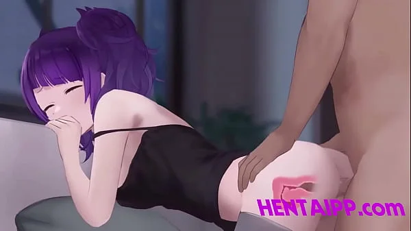 Young Purple Hair Hentai Girl Hard Sex In Doggystyle