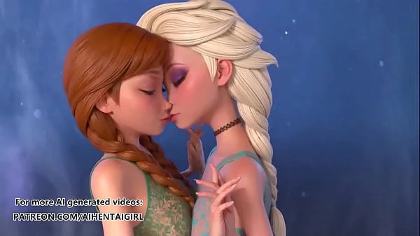 Frozen Ana and Elsa cosplay | Uncensored Hentai AI generated