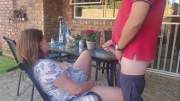 Mutual masturbation Caught my friends wife fingering herself on the patio so i joined her