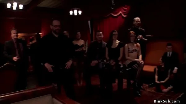 Slaves are fucked in bdsm party