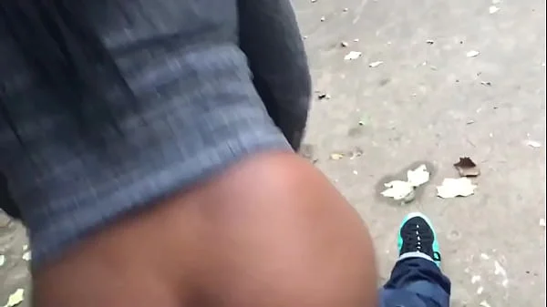 Babe bouncing on dick in public
