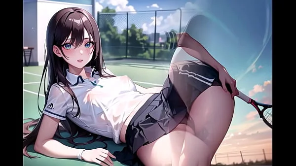 Sexy Young Anime Teens Playing Tennis With Transparent Cloth (with pussy masturbation ASMR sound!) Uncensored Hentai