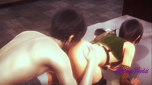 Final Fantasy VII Hentai 3D - Yuffie Handjob, Blowjob and fucked with creampie - Anime Manga Porn