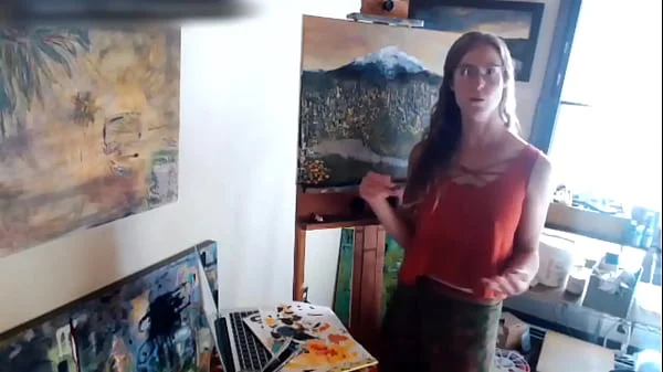 Twitch Streamer Flashing Boobs while Painting Art OH BOY!!!