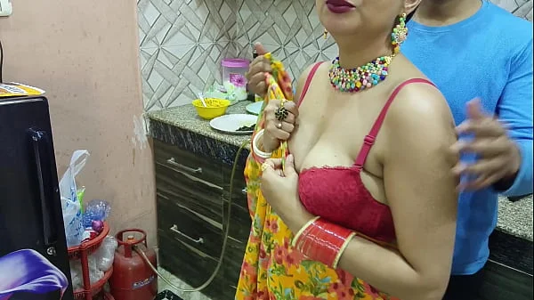 Blackmailing and fucking my ex gf who is now my bhabhi ki saree utar ke kitchen main uski mast Gand Marne ka socha