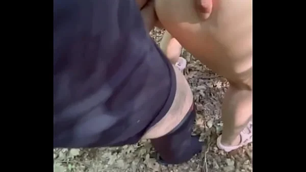 he takes her to the forest and she squeezes the last drop of sperm out of his cock