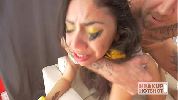 Tiny Latina Rose Darling Gets Her Taco Wrecked By Hookup!