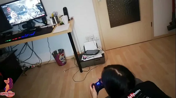 curvy german Gamer Girl gets fucked while gaming