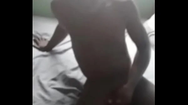 Horny black dick room mate  robbing his cock to ejaculate before he starts fucking