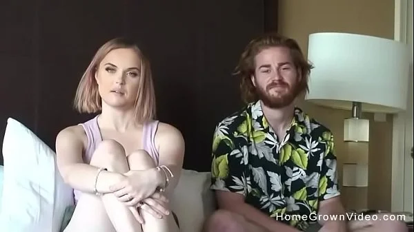 Real amateur couple couldnt wait to make a porno