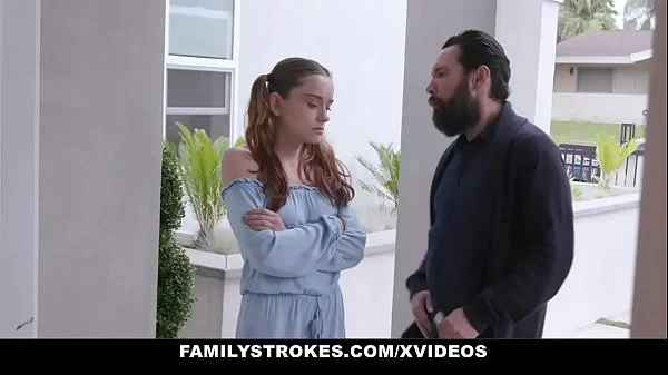 FamilyStrokes - Stepdad Spanks And Fucks His Pig Tailed Stepdaughter (Lily Glee)