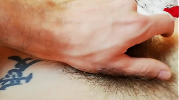 Hairy pussy fucking and cumshot close up amateur couple big clit girl