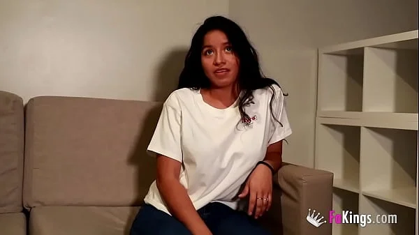 SUPER-BUSTY brunette latina gets her good dose of cock