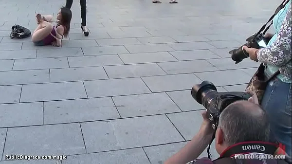 Spanish slut humiliated in downtown