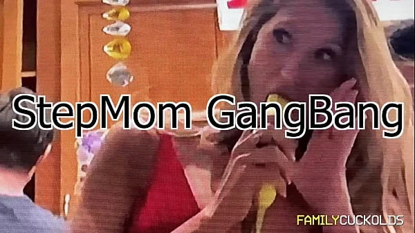 Stepmom Gangbang