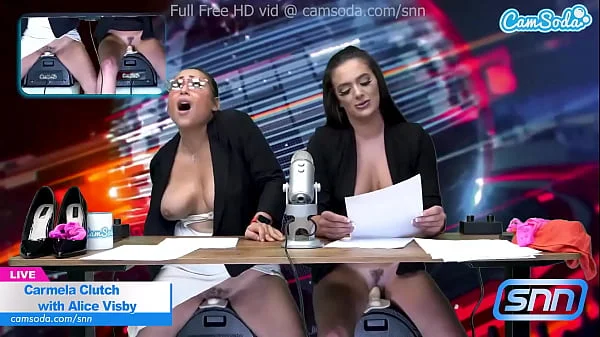 Hot body news anchors masturbate on air