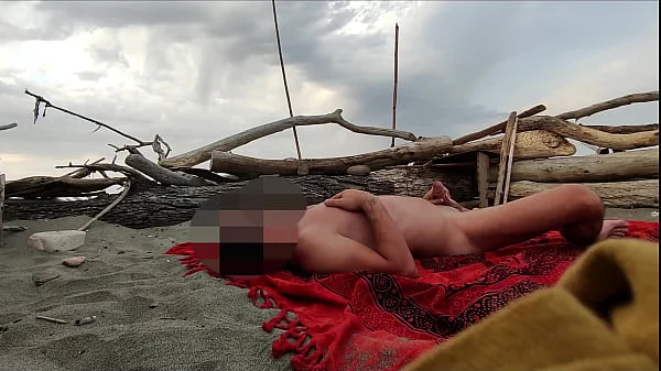 Stranger caught my girlfriend touching and masturbating my dick on a public nude beach - MissCreamy