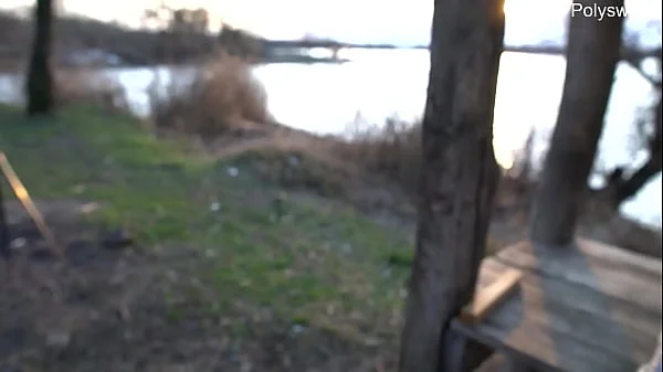 Public blowjob and pegging near the lake