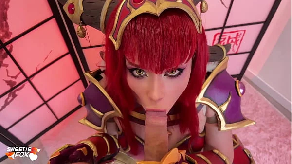 Hot Busty Alexstrasza from World of Warcraft Deepthroats and Hard Fucks Cock POV