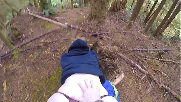 Big juicy ass teasing and fucked in the woods