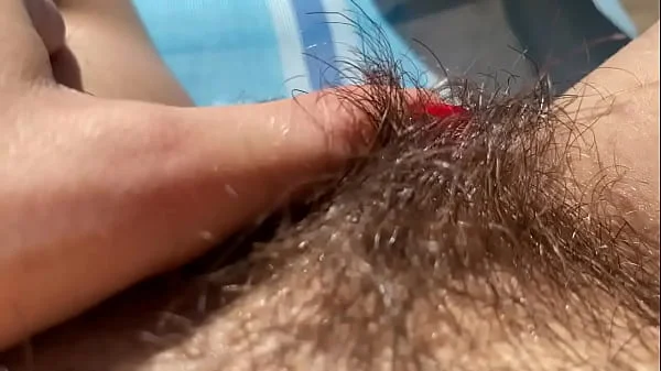 Amateur Hairy girl sunbathing outdoor hairy pussy fetish